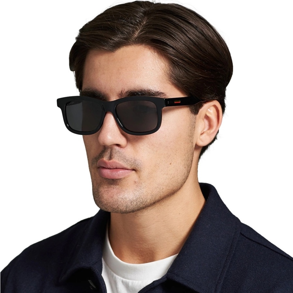 New - 💯 Authentic Gucci Grey Square Men's Sunglasses GG0824S 005
